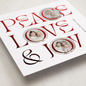 "Peace Love & Joy" - Holiday Cards in Snow by Carolyn Kach - Detail