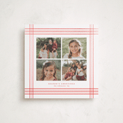 "Plaid Frame" - Holiday Cards in Santa Suit by Blustery August - Front