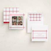 "Plaid Frame" - Holiday Cards in Santa Suit by Blustery August - Assembled