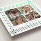 "Plaid Frame" - Holiday Cards in Elf Shoes by Blustery August - Detail