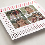 "Plaid Frame" - Holiday Cards in Santa Suit by Blustery August - Detail