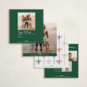 "lil bow" - Holiday Cards in Snowfall by Jennifer Lew - Back of Card Options