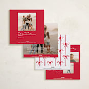 "lil bow" - Holiday Cards in Rouge by Jennifer Lew - Back of Card Options
