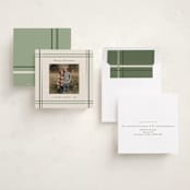"Perfectly Plaid" - Holiday Cards in Sage by Poised Avenue - Assembled
