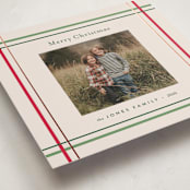 "Perfectly Plaid" - Holiday Cards in Vanilla by Poised Avenue - Detail