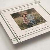 "Perfectly Plaid" - Holiday Cards in Sage by Poised Avenue - Detail