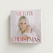 "Merry Squary" - Holiday Cards in Poinsettia by Angela Thompson - Folded Card