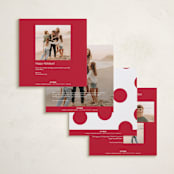 "Pompom" - Holiday Cards in Snow by Blustery August - Back of Card Options