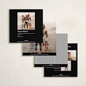 "The Keepsake Grid" - Holiday Cards in Snow by Lucrecia Caporale - Back of Card Options