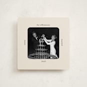 "Vintage Square" - Holiday Cards in Ivory by Beth Vassalo - Front