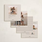 "Vintage Square" - Holiday Cards in Ivory by Beth Vassalo - Back of Card Options