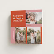 "Happiest of Holidays Wishes" - Holiday Cards in Peppermint by Anja Jankowsky - Folded Card