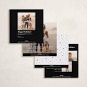 "Brandy Butter" - Holiday Cards in Coal by Blustery August - Back of Card Options
