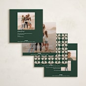 "Woven Joy" - Holiday Cards in Forest by Alisa Galitsyna - Back of Card Options