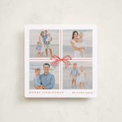 "Square Present" - Holiday Cards in Poinsettia by Brooke Chandler - Front