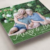 "Bright Script" - Holiday Cards in Snow by Lindsay Megahed - Detail