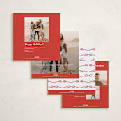 "Bow Topper" - Holiday Cards in Candied Apple by Susan Zinader - Back of Card Options