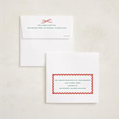 "Gingham Fun" - Holiday Cards in Mistletoe by Erin German - FREE Recipient Addressing