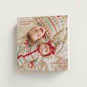 "Full Square" - Holiday Cards in Raspberry by Anna Black - Folded Card