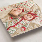 "Full Square" - Holiday Cards in Raspberry by Anna Black - Detail