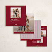 "Garlands" - Holiday Cards in Cranberry Sauce by Blustery August - Back of Card Options