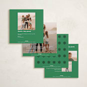 "Square Rejoice" - Holiday Cards in Elf Shoes by Blustery August - Back of Card Options