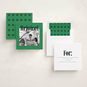 "Square Rejoice" - Holiday Cards in Elf Shoes by Blustery August - Assembled