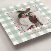 "Festive gingham plaid" - Holiday Cards in Holly Berry by Alston Foster - Detail