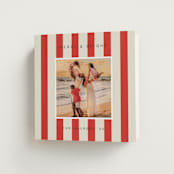 "Cabana" - Holiday Cards in Candy Cane by Morgan Kendall - Folded Card