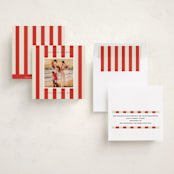 "Cabana" - Holiday Cards in Candy Cane by Morgan Kendall - Assembled