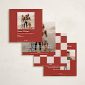"Checkmate" - Holiday Cards in Cranberry Tart by Morgan Kendall - Back of Card Options
