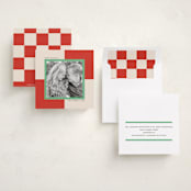 "Checkmate" - Holiday Cards in Candy Cane by Morgan Kendall - Assembled