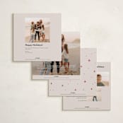 "Crystal" - Holiday Cards in Buttercream by Jelena Vuletic - Back of Card Options