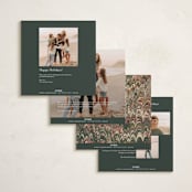 "Vintage photo" - Holiday Cards in Cardinal by Claire - Back of Card Options