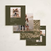 "Vintage photo" - Holiday Cards in Olive Branch by Claire - Back of Card Options