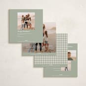 "Big Vintage Bow" - Holiday Cards in Fir by Teju Reval - Back of Card Options