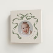 "Big Vintage Bow" - Holiday Cards in Fir by Teju Reval - Folded Card