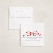 "Big Vintage Bow" - Holiday Cards in Santa Suit by Teju Reval - FREE Recipient Addressing