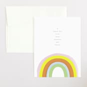 "Little Rainbow" - Baby Shower Thank You Cards in Carnation by Baumbirdy - Front