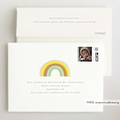 "Little Rainbow" - Baby Shower Thank You Cards in Carnation by Baumbirdy - FREE Recipient Addressing