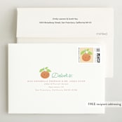 "Little Cutie" - Baby Shower Thank You Cards in Citrus by Itsy Belle Studio - FREE Recipient Addressing