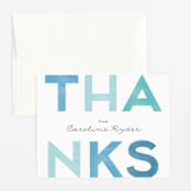 "Oh baby blue" - Baby Shower Thank You Cards in Aquamarine by Jennifer Wick - Front
