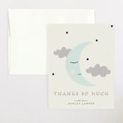 "Night Sky Mobile" - Baby Shower Thank You Cards in Cream by Stephanie Given - Front