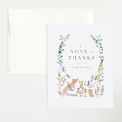 "Woodland" - Baby Shower Thank You Cards in Forest by Lori Wemple - Front