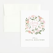"Freshly cut flowers" - Baby Shower Thank You Cards in Dusty Rose by Jennifer Wick - Front