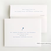 "Classic Start" - Baby Shower Thank You Cards in Powder Blue by Carolyn MacLaren - FREE Recipient Addressing