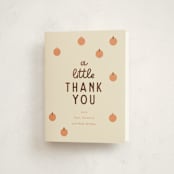"A Little Pumpkin" - Baby Shower Thank You Cards in Pumpkin by Baumbirdy - Front