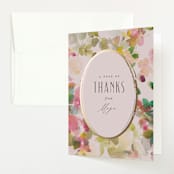 "floral jewels" - Baby Shower Thank You Cards in Wild Berry by Lori Wemple - Front