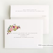 "floral jewels" - Baby Shower Thank You Cards in Wild Berry by Lori Wemple - FREE Recipient Addressing
