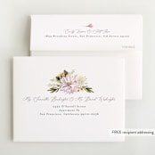 "Floral Wisp" - Baby Shower Thank You Cards in Lavender by Susan Moyal - FREE Recipient Addressing
